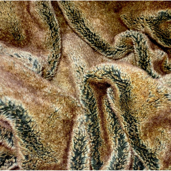 Pottery Barn faux fur brown throw blanket - Picture 1 of 8